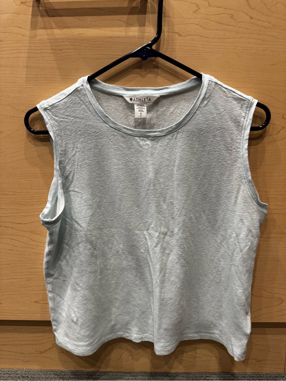 Athleta Pale Blue Sleeveless Muscle cropped Tank